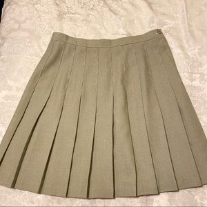 Pleated knee length skirt